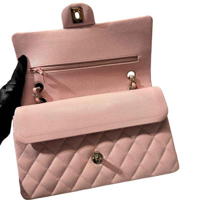 Used Chanel CF 25 Chain Shoulder Bag Light Pink GHW-5