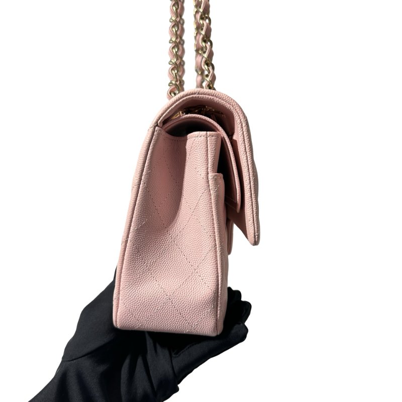 Used Chanel CF 25 Chain Shoulder Bag Light Pink GHW-9