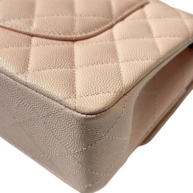 Used Chanel CF 25 Chain Shoulder Bag Light Pink GHW-12