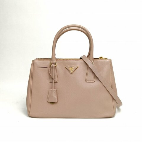 PRADA Galleria殺手包大號粉色牛皮肩背包