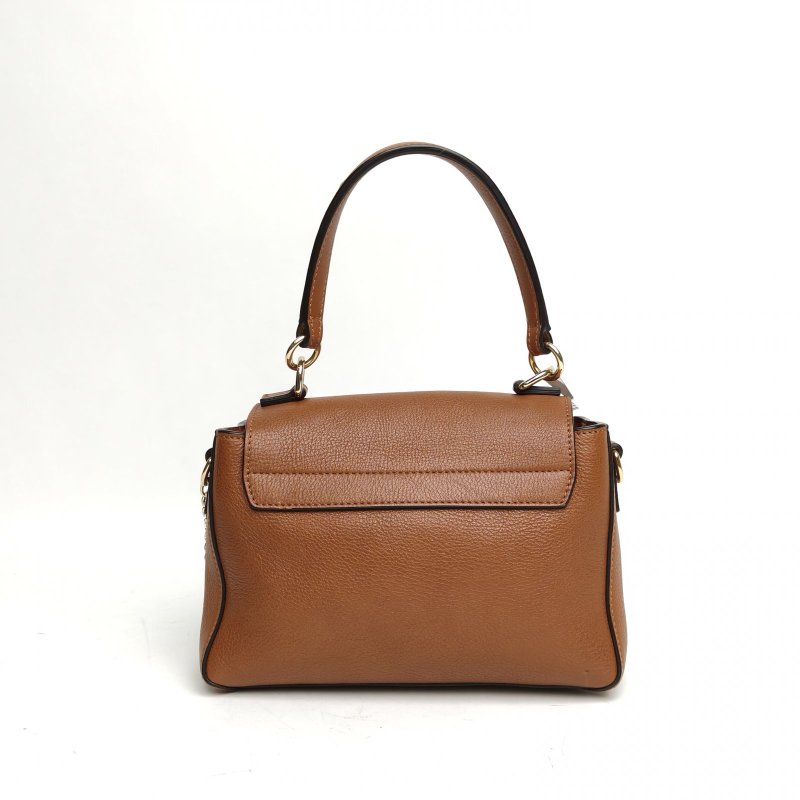 CHLOE FAYEDAY小號棕色牛皮金扣肩背包-2