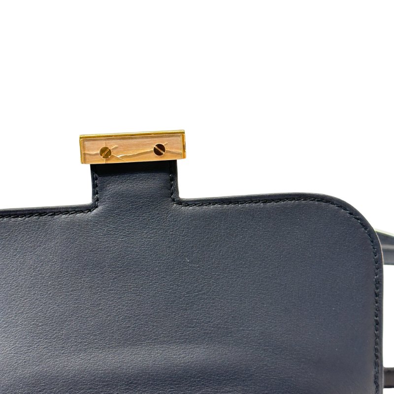 Used HERMÈS Mini Constance Shoulder Bag Bleu indigo GHW-4