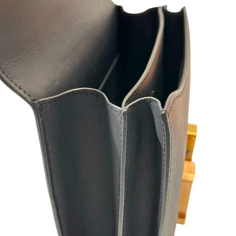 Used HERMÈS Mini Constance Shoulder Bag Bleu indigo GHW-5