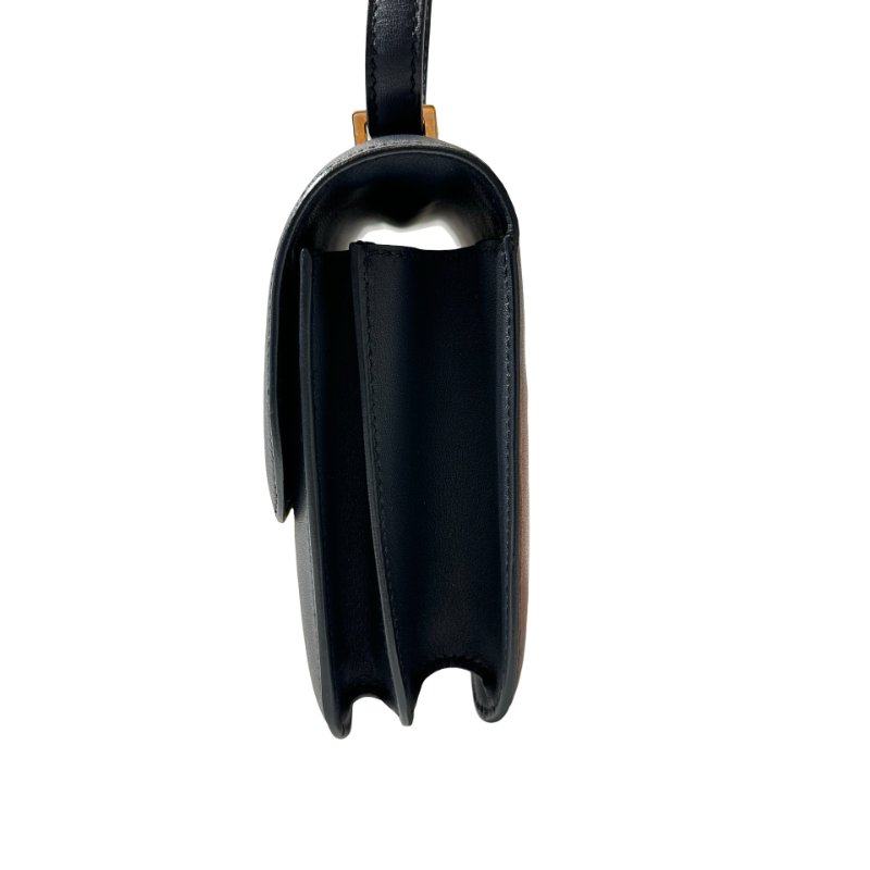 Used HERMÈS Mini Constance Shoulder Bag Bleu indigo GHW-11