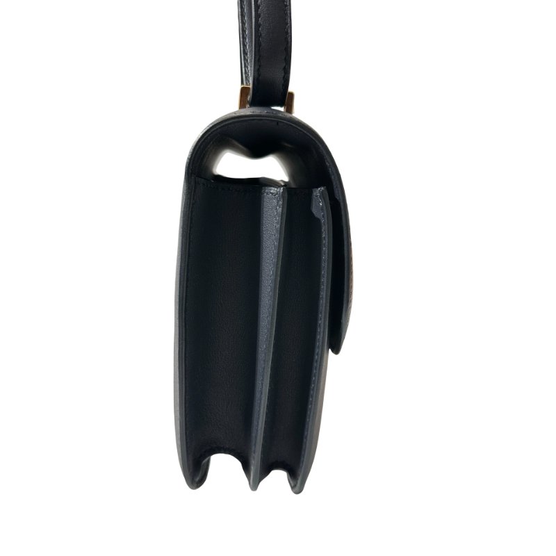 Used HERMÈS Mini Constance Shoulder Bag Bleu indigo GHW-12