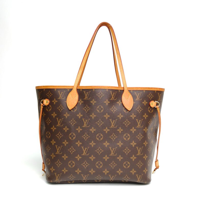 LOUIS VUITTON Neverfull中號米色內裏老花PVC金扣2019肩背包-2