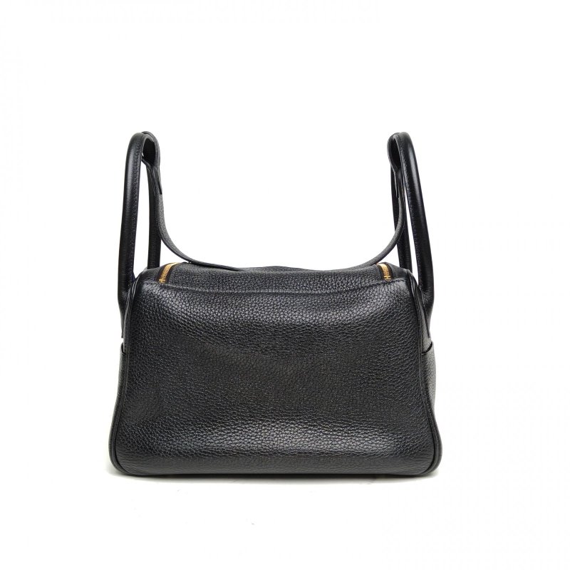HERMES Lindy2689黑色TC皮D刻金扣肩背包-2