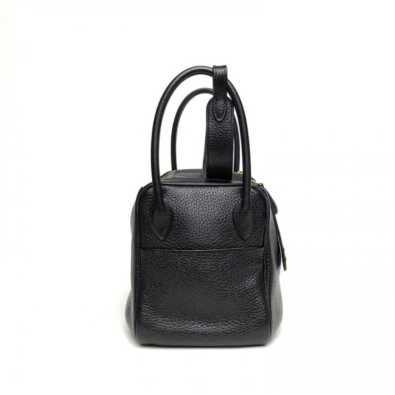 HERMES Lindy2689黑色TC皮D刻金扣肩背包-3