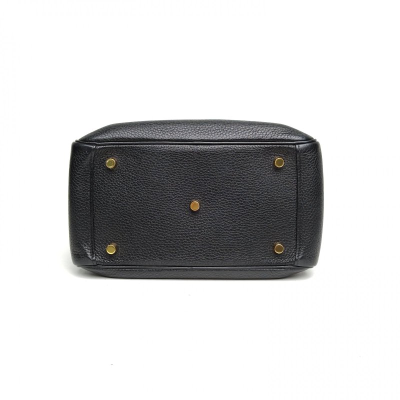 HERMES Lindy2689黑色TC皮D刻金扣肩背包-4