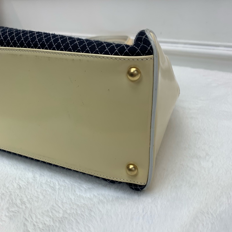 中古包💙Chanel漆皮拼布保齡球-6