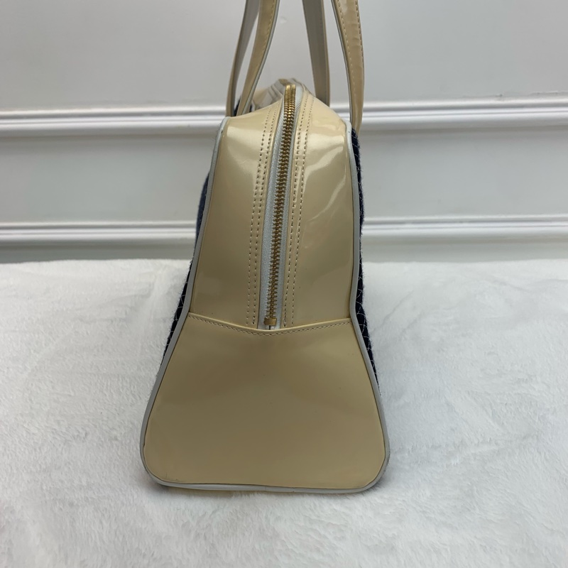 中古包💙Chanel漆皮拼布保齡球-8