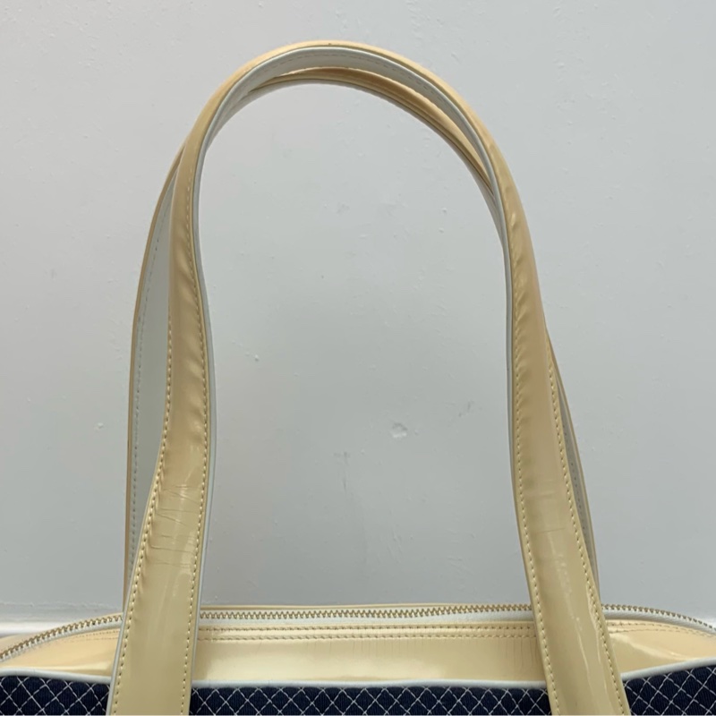 中古包💙Chanel漆皮拼布保齡球-10