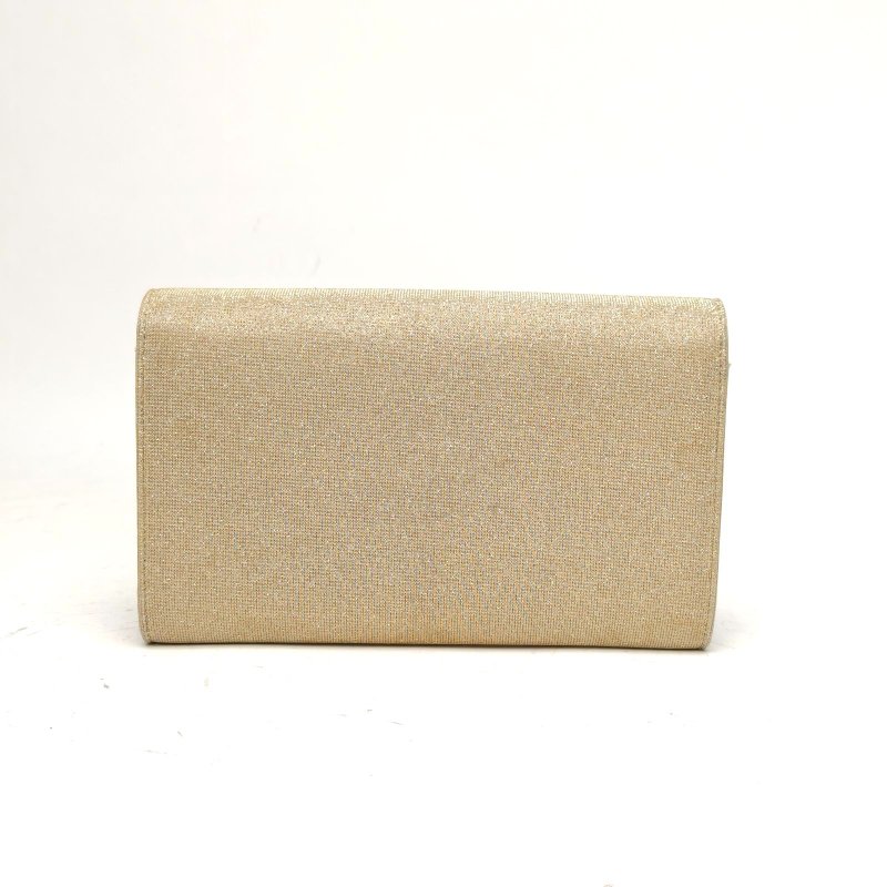 SAINT LAURENT KATE中號22金色針織銀扣肩背包-2