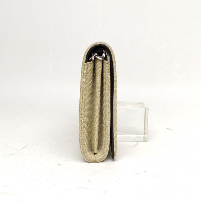 SAINT LAURENT KATE中號22金色針織銀扣肩背包-3