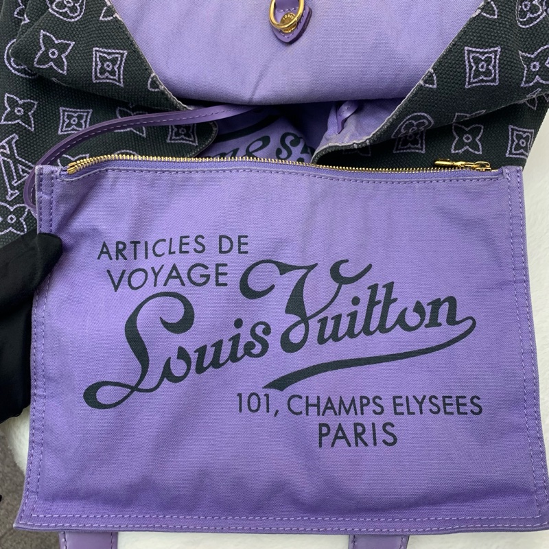💜中古包 LV紫色老花 GM手袋-8
