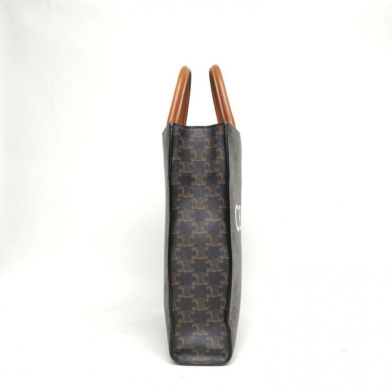 CELINE CabasCABAS標誌印花豎款手袋老花人造革肩背包-3