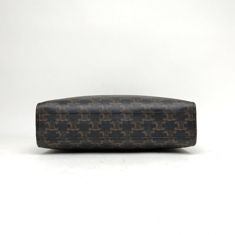 CELINE CabasCABAS標誌印花豎款手袋老花人造革肩背包-4