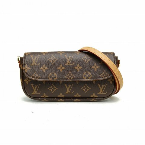 LOUIS VUITTON IVY鏈條腋下包老花PVC金扣晶片肩背包