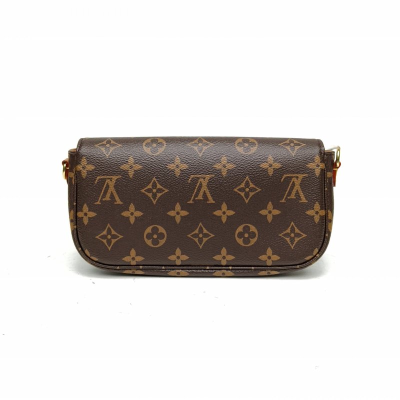 LOUIS VUITTON IVY鏈條腋下包老花PVC金扣晶片肩背包-2