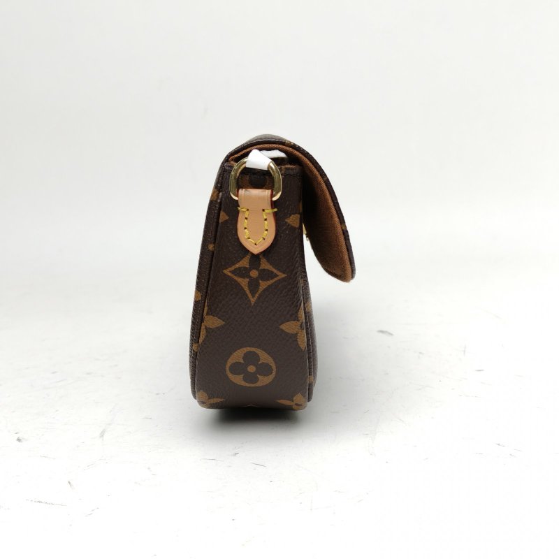 LOUIS VUITTON IVY鏈條腋下包老花PVC金扣晶片肩背包-3