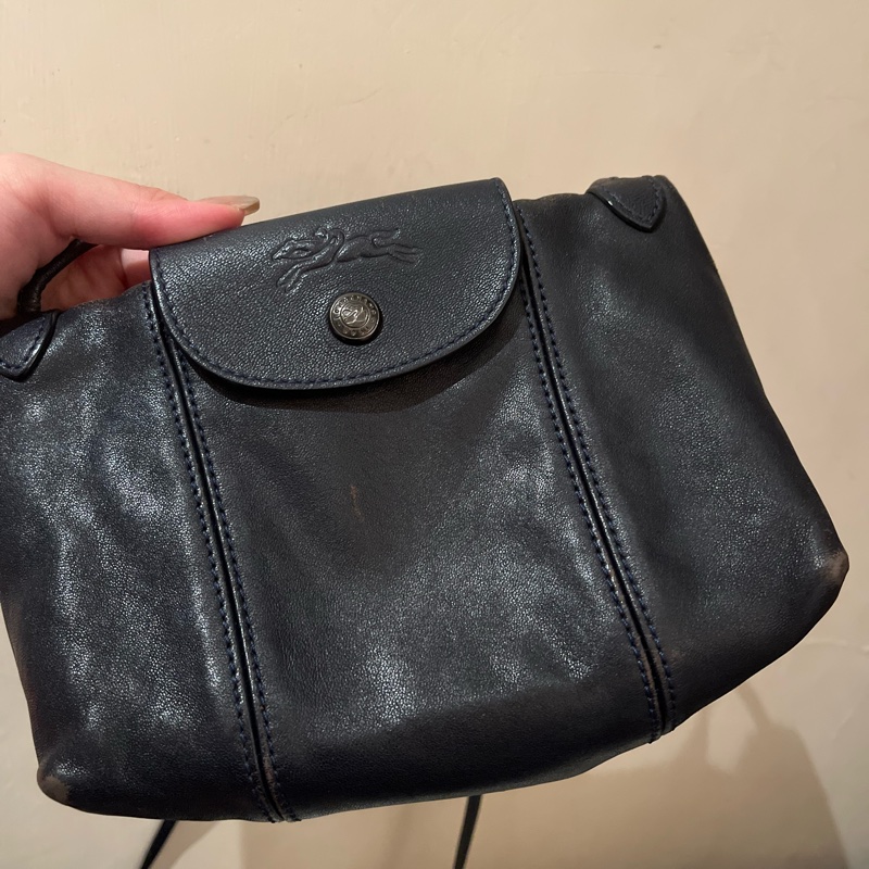 longchamp絕版 斜背包 肩背包 深藍色 現貨-4