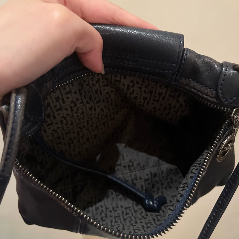 longchamp絕版 斜背包 肩背包 深藍色 現貨-5