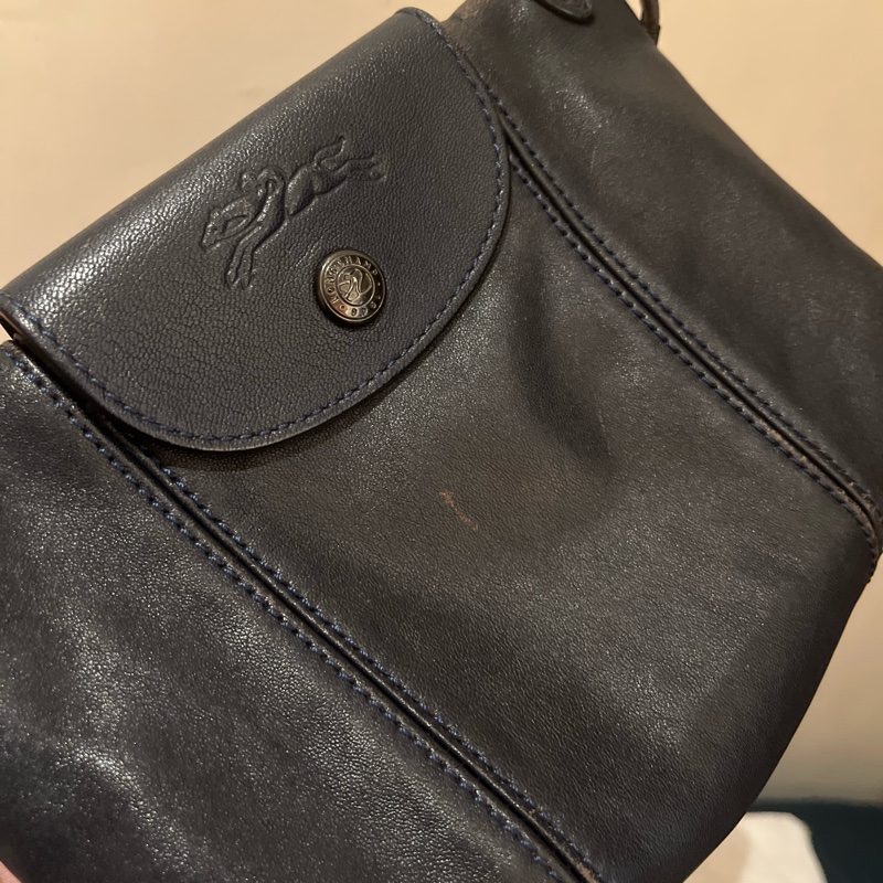 longchamp絕版 斜背包 肩背包 深藍色 現貨-7