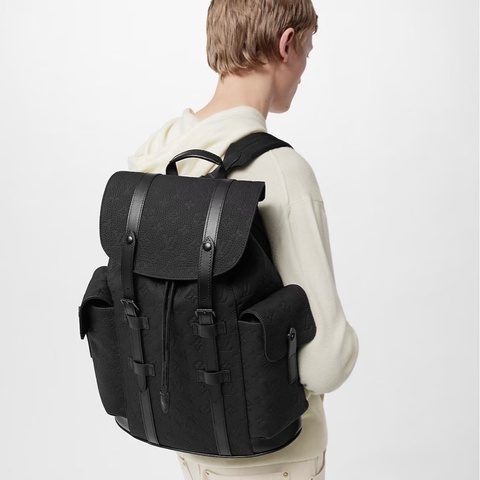 LV🖤黑牛皮Christopher MM後背包M20899