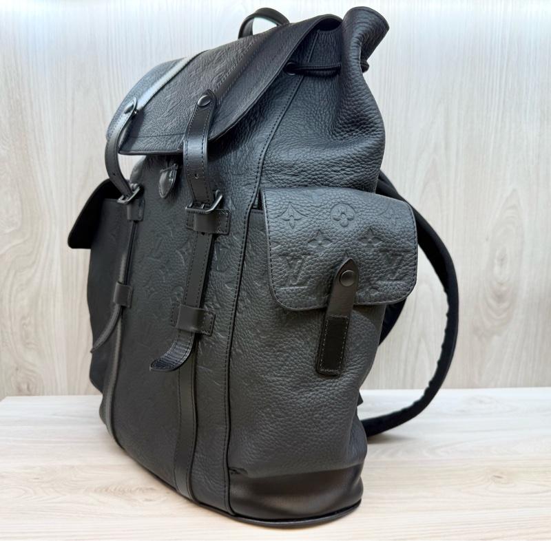 LV🖤黑牛皮Christopher MM後背包M20899-3