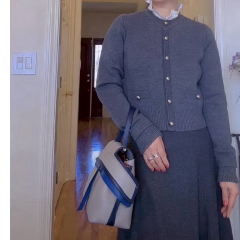 tod's tods wave  灰藍 斑鳩灰配藍  豆豆包 大嘴包 手提包 斜背包 肩背包 側背包-1