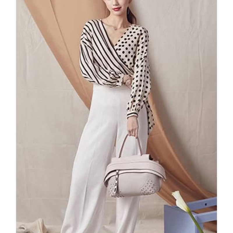 tod's tods wave  灰藍 斑鳩灰配藍  豆豆包 大嘴包 手提包 斜背包 肩背包 側背包-2