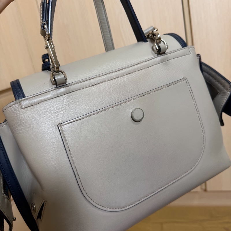 tod's tods wave  灰藍 斑鳩灰配藍  豆豆包 大嘴包 手提包 斜背包 肩背包 側背包-14