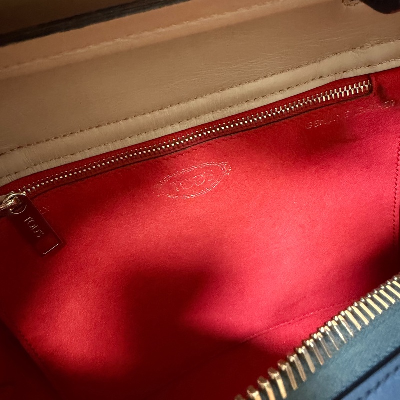 tod's tods wave  灰藍 斑鳩灰配藍  豆豆包 大嘴包 手提包 斜背包 肩背包 側背包-19