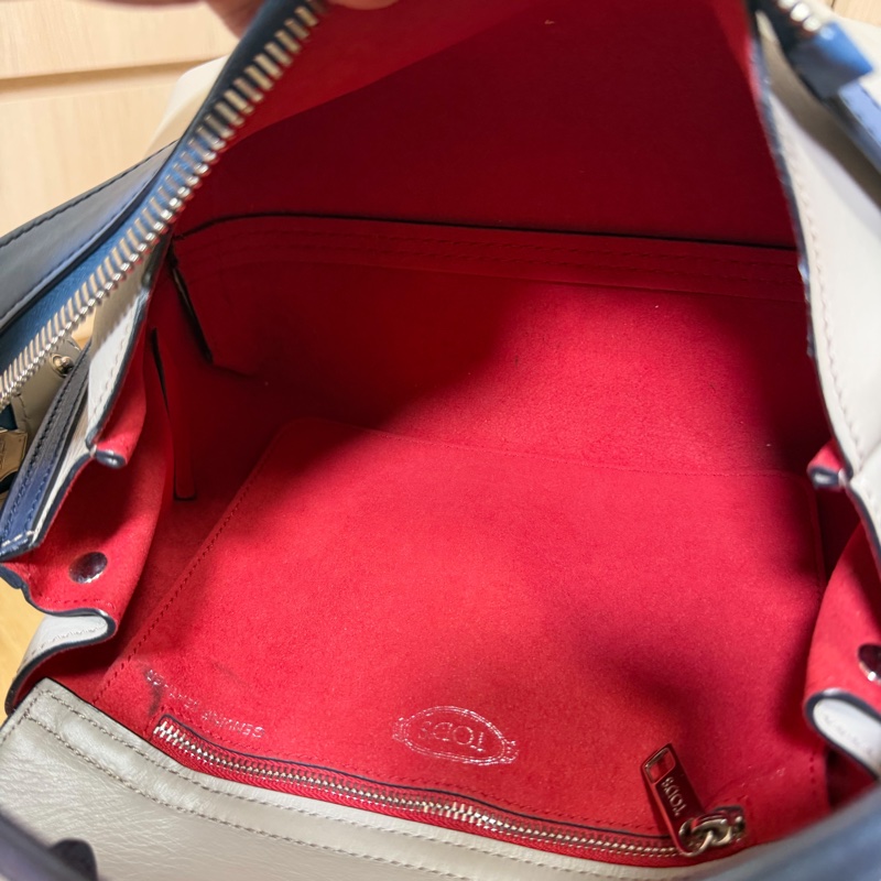 tod's tods wave  灰藍 斑鳩灰配藍  豆豆包 大嘴包 手提包 斜背包 肩背包 側背包-21