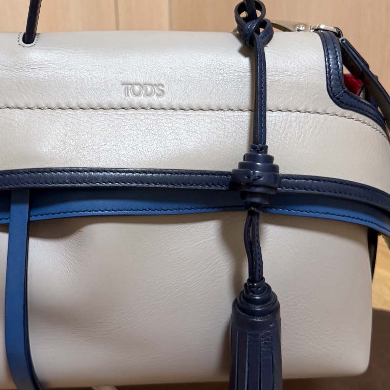 tod's tods wave  灰藍 斑鳩灰配藍  豆豆包 大嘴包 手提包 斜背包 肩背包 側背包-23