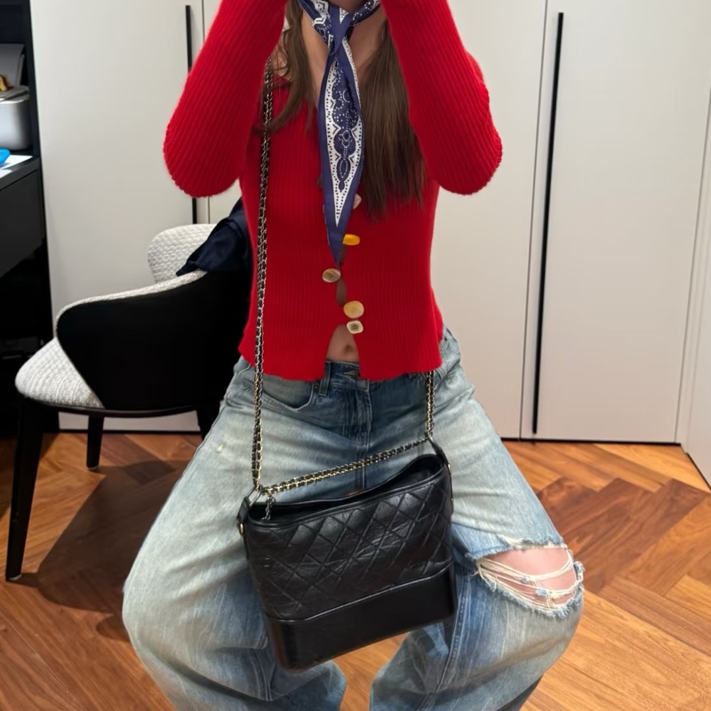 🌚CHANEL香奈兒Gabrielle系列大號流浪托特包-35