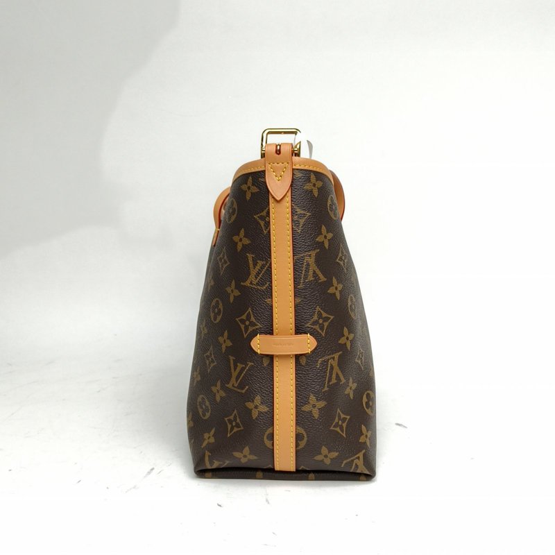 LOUIS VUITTON CARRYALL小號29配子袋老花PVC金扣晶片肩背包-1