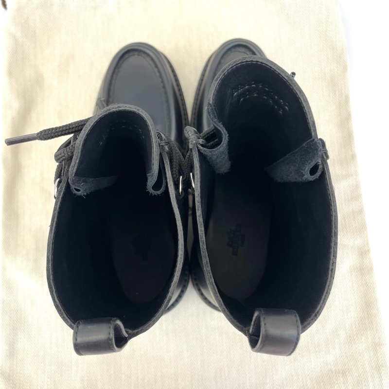 僅試穿Hermes 愛馬仕25秋冬銀扣馬丁靴 37.5碼 配塵袋-5