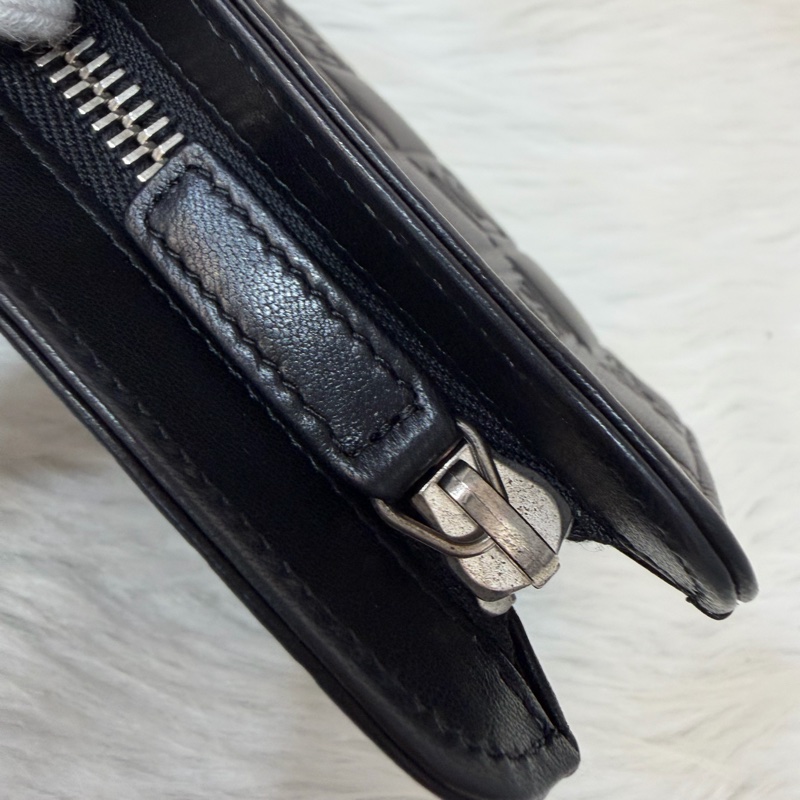 CHANEL A28587 黑羊皮 銀釦 拉鍊 化妝包 萬用包-19