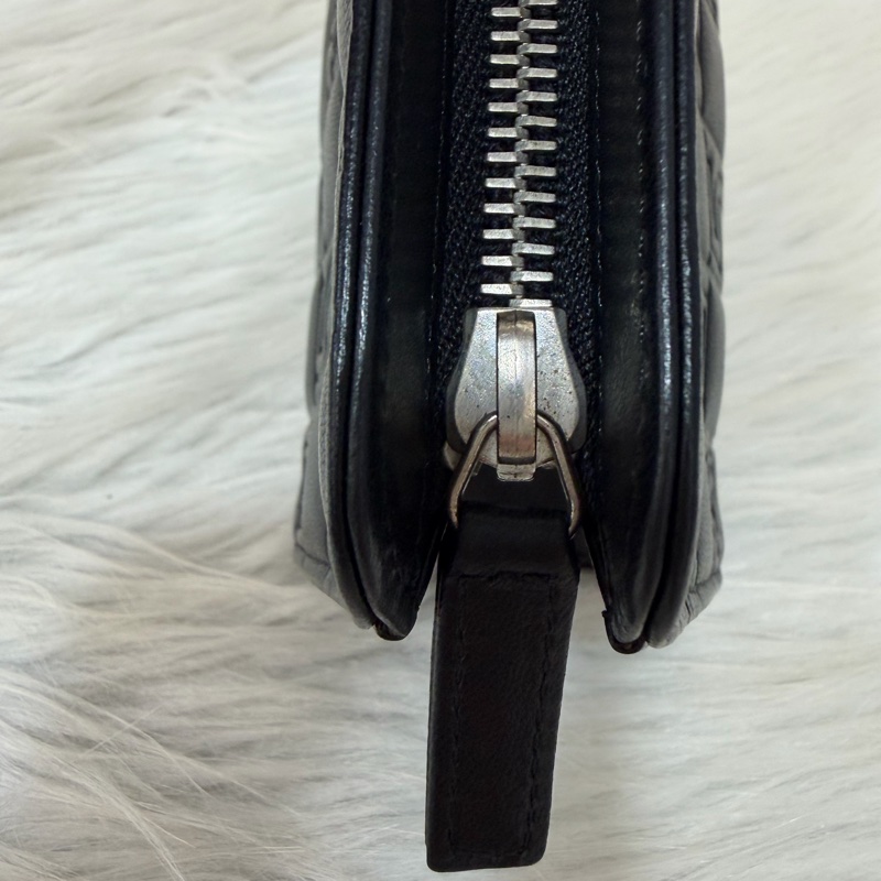 CHANEL A28587 黑羊皮 銀釦 拉鍊 化妝包 萬用包-20