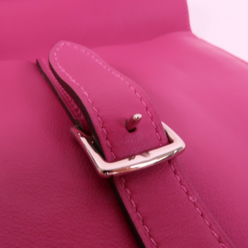 HERMES Swift皮革Mini Halzan手挽肩背兩用袋Rose Purple-7