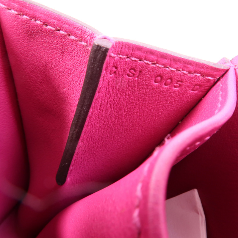 HERMES Swift皮革Mini Halzan手挽肩背兩用袋Rose Purple-9