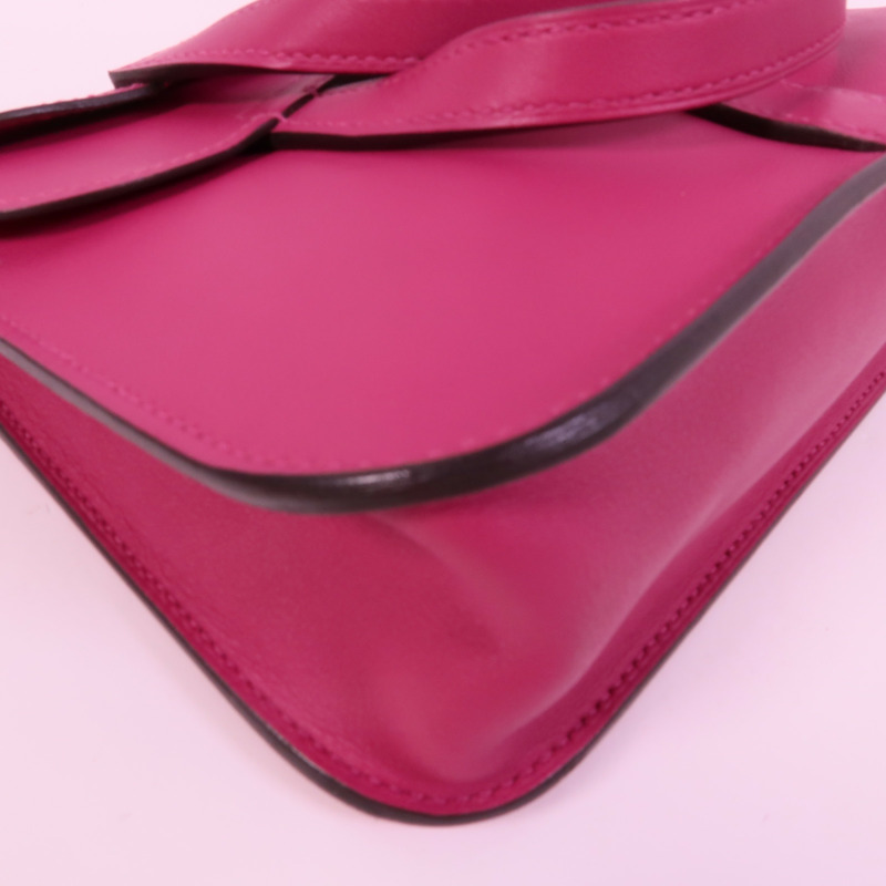 HERMES Swift皮革Mini Halzan手挽肩背兩用袋Rose Purple-11