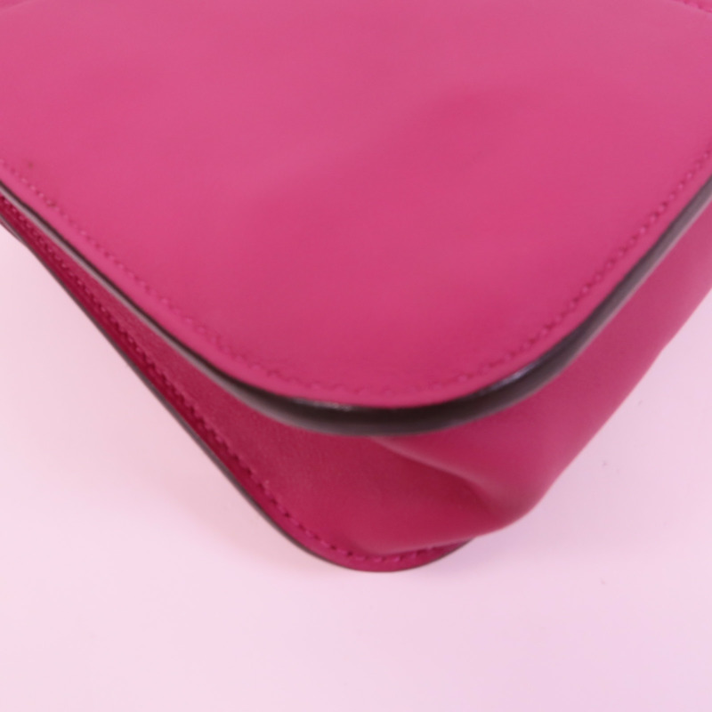 HERMES Swift皮革Mini Halzan手挽肩背兩用袋Rose Purple-13