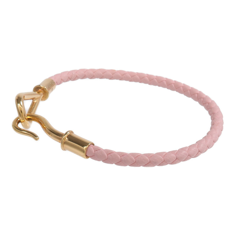 HERMES Swift皮革Jumbo H Bracelet手帶Rose Sakura-1