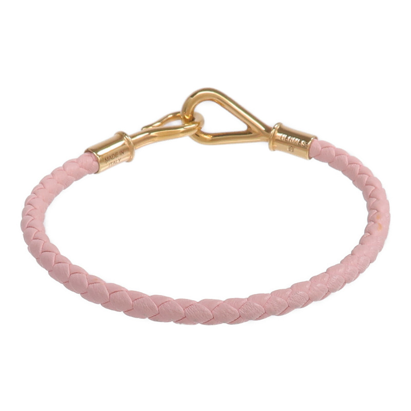 HERMES Swift皮革Jumbo H Bracelet手帶Rose Sakura-2