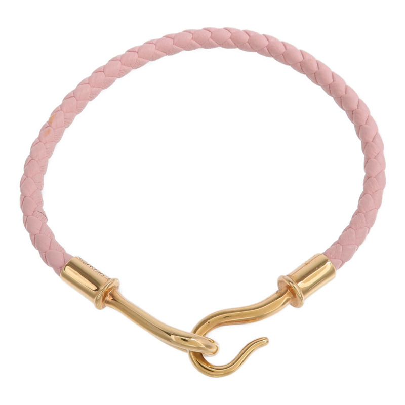 HERMES Swift皮革Jumbo H Bracelet手帶Rose Sakura-3