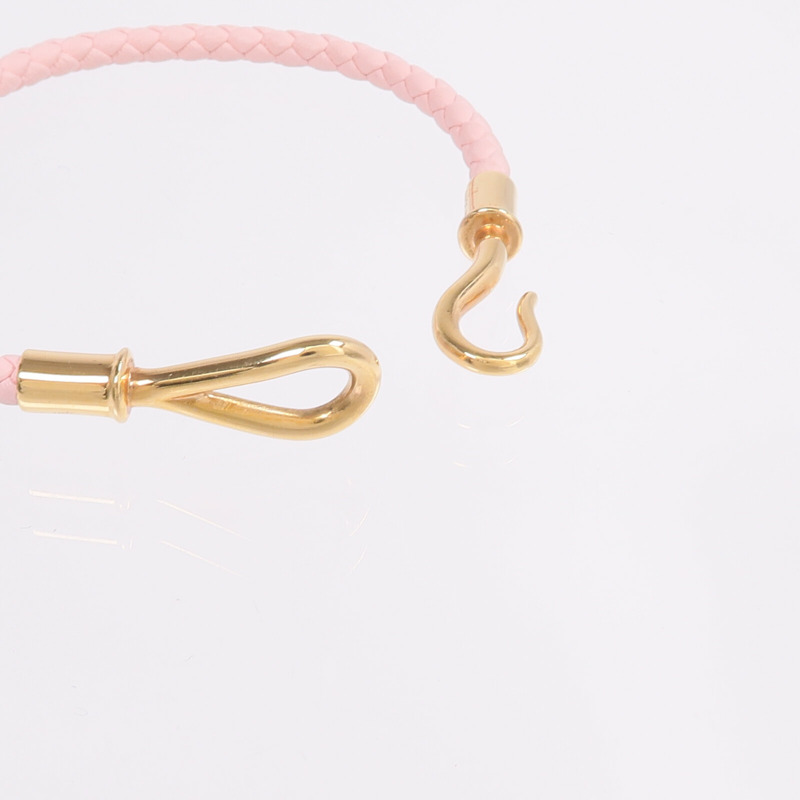 HERMES Swift皮革Jumbo H Bracelet手帶Rose Sakura-5