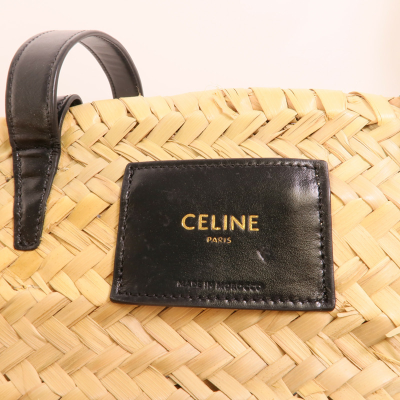 CELINE Raffia Classic Panier Medium肩背袋-6