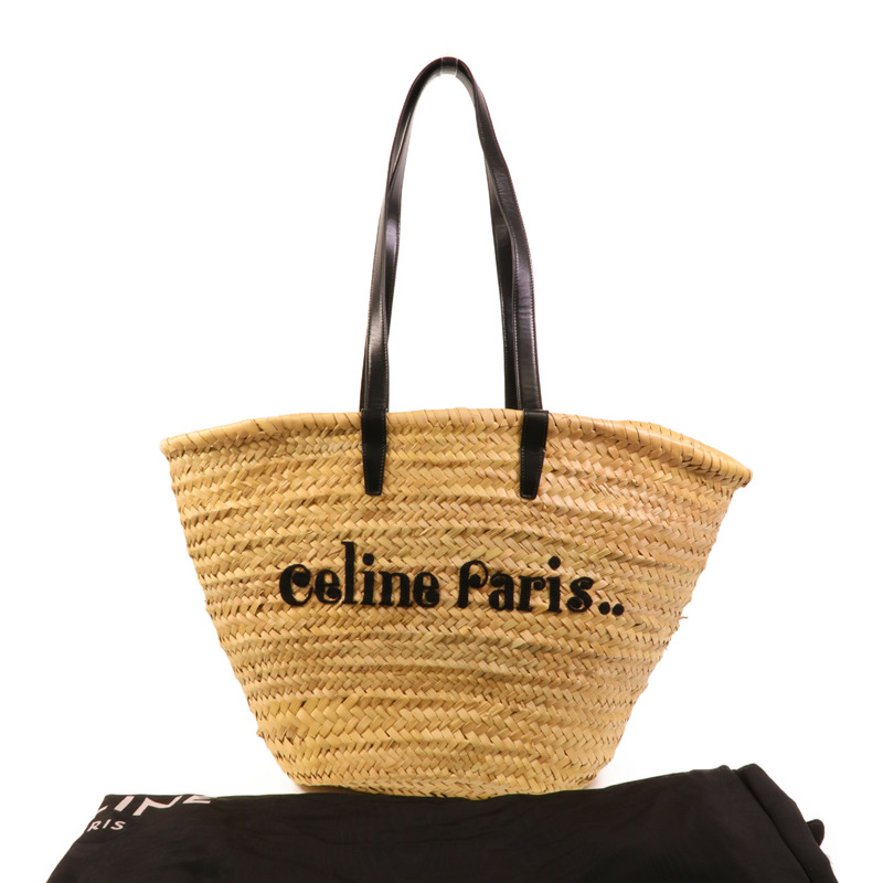 CELINE Raffia Classic Panier Medium肩背袋-7